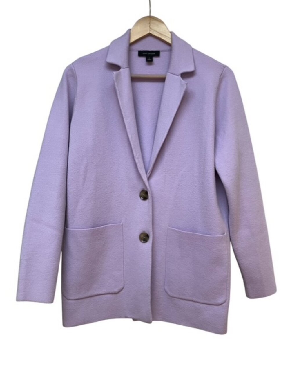 Ann Taylor Lilac Single Breasted Sweater Blazer size S